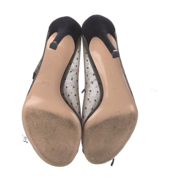 gianvito rossi Authentic Black Beige Mesh Lace Up Ankle Boots Heels 7 - Picture 5 of 8